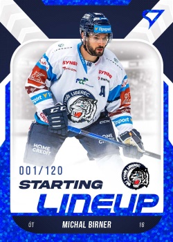 Michal Birner Liberec Tipsport ELH 2022/23 SportZoo 2. serie Starting LINEUP 1st PERIOD /120 #SL-42